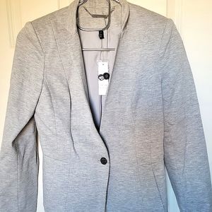 White House Black Market Heather Grey Ball Chain Blazer NWOT